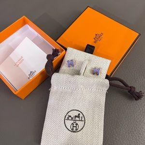 Hermes mini pop H earrings lilas